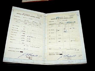(1.) Royal Automobile Club Driver's Certificate. (2.)Regular Army Certificate of Service. ((3.) Personal Observer's and Gunners Flying Log Book.