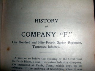 A History of the Henry County Commands Which Served in the Confederate States Army, Including Rosters of the Various companies enlisted in Henry County, Tenn.