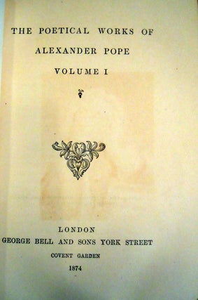 The Poetical Works of Alexander Pope.