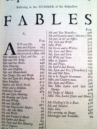 The Fables of Aesope and Other Eminent Mythologists.