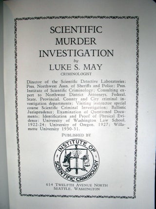 Scientific Murder Investigation.