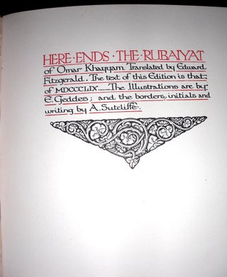 The Rubaiyat of Omar Khayyam.
